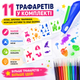 Флограф электрический с трафаретами и маркерами для детей детский набор для творчества, рисования и раскрашивания аэрограф - изображение 8