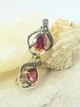 Серебряные серьги со вставкой и капельным серебром (111191/32) - изображение 7