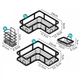 Набір металевих полиць Storage Rack 5 в 1 для зберігання у ванній кімнаті, душі, туалеті, кухні - зображення 1