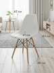 Стул с пластиковым сиденьем и ножками из натурального дерева DSF-310 White (JDT-0850321) - изображение 9