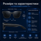 Смарт-очки PEJE AI с камерой 8MP и переводом в реальном времени (Черные линзы) - изображение 2