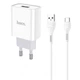 Мережевий зарядний пристрій HOCO C81A Asombroso Type-C cable 10.5 White - изображение 1