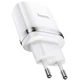 Мережевий зарядний пристрій HOCO N1 Ardent single port charger Lightning cable 12W White - зображення 4