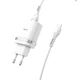 Мережевий зарядний пристрій HOCO C12Q Smart QC3.0 Micro USB cable 18W White - изображение 1