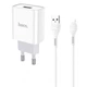 Мережевий зарядний пристрій HOCO C81A Asombroso Lightning cable 10.5 White - изображение 1