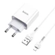 Мережевий зарядний пристрій HOCO C81A Asombroso Lightning cable 10.5 White - изображение 3