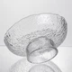 Фруктовница стеклянная на ножке тарелка для фруктов Ice Textured 20×9 см ваза для фруктов Прозрачный - изображение 3