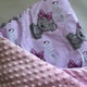 Детский плюшевый конверт для выписки на съемном утеплителе Minky 80Х80 см, розовый Мишки - изображение 2