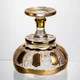 Фруктовница стеклянная на ножке тарелка для фруктов Bohemia Gold 26 см ваза для фруктов Золотистый - изображение 6