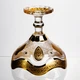 Фруктовница стеклянная на ножке тарелка для фруктов Bohemia Gold 25×27 см ваза для фруктов Золотистый - изображение 4