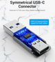 Адаптер Type-C-USB 3.0 Vention Aluminium Nickel-Plated M/F 5Gbps 3A Gray (CDPH0) - зображення 4
