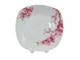 Блюдо керамическое квадратное белое с рисунком «Орхидея», тарелка обеденная, 25 см - зображення 1