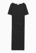 Сукня жіноча COS gathered t-shirt dress 1187769001 M Чорний - зображення 5