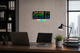 Цифровые LED-часы GH0750 RGB настенные и настольные с пультом ДУ будильником календарем термометром и гигрометром 35х15х3 см - изображение 3