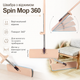 Швабра з віджимом та насадкою Spin Mop 360 + Запасна насадка 32*11 см - изображение 5