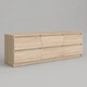 Тумба под телевизор NS-12 180,2×40×53 см, 6 ящиков Дуб сонома - изображение 1