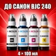 Чернила INCOLOR для Canon BJC 240, комплект 4×100 мл (BK/C/M/Y), 400 мл - изображение 1