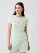 Футболка хлопковая женская GAP 400621363 XS Зеленая (1161374174) - изображение 1
