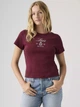 Футболка хлопковая короткая женская Levi`s 989369065 XS Бордовая (1161333720) - изображение 3