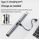 Електроімпульсна плазмова запальничка USB Type-C у металевому корпусі 18.8 см — Металева кухонна електронна запальничка для свічок, плити та кемпінгу (Червона) - изображение 5