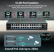 PoE коммутатор NICGIGA на 26 портов, 24 PoE+ 400W, 2 Gigabit Uplink, сетевой светч для IP-камер - изображение 4