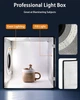 Фотобокс DUCLUS DU5032U 30×30 см с подсветкой 112 LED, мини фотостудия для предметной съемки, набор фонов - изображение 4