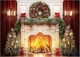Новогодняя фотозона-фон AIIKES 7x5FT Christmas Firellace (модель XY206) - изображение 1
