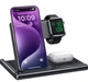 Беспроводная зарядная станция 3 в 1 EXW HYS03 для Apple Watch и AirPods, Fast Wireless Charger, Black - изображение 1