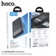 Павербанк Hoco 10000mAh 2A Павербанк Hoco J72 Easy travel, Портативний зовнішній акумулятор, порти 2USB/1Type-C, LED-індикатор Чорний - зображення 4