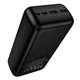 Павербанк Hoco 30000mAh 22.5W Павербанк Hoco J159B Essence зі швидкою зарядкою, Портативний зовнішній акумулятор, порти 2USB/1Type-C, LED-індикатор Чорний - зображення 5
