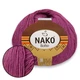 Пряжа Nako Boho, Фуксія №569 напіввовняна нитка для в'язання джемперів, кофт, рукавичок, шкарпеток, шапок, шарфів та інших зимових виробів - зображення 1