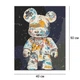 Алмазная мозаика 40*50 "Беарбрик/ Bearbrick". Набор для творчества Origami (Оригами), алмазная живопись на подрамнике, герой мультсериала, выкладка по - изображение 3