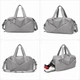 Спортивна сумка Lesko 604 Gray для відпочинку та занять спортом з відділом для взуття водонепроникна - зображення 3