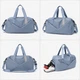 Спортивная сумка Lesko 604 Smoke Blue для отдыха и занятий спортом с отделом для обуви водонепроницаемая - изображение 3