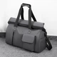 Сумка дорожная Lesko 9611 Gray для тренеровок с карманами снаружи регулируемым плечевым ремнем - изображение 5