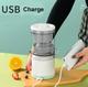 Соковыжималка для цитрусовых аккумуляторная портативная электрическая USB сокодавка бытовая беспроводная 400 мл 45 Вт 1300 мАч пластиковая для дома офиса путешествий - изображение 6