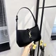 Женская сумка Saint Laurent 10082 багет черная - изображение 8