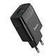 Зарядка для телефона сетевая 3А 18W 1USB Hoco C72Q QC3.0 черная (C72Q) - изображение 1