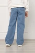 Джинсы wide leg для девочек 146 цвет голубой YUKI ЦБ-00298797 - изображение 4