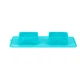 Складана подвійна дорожня миска для собак WAUDOG Silicone 2 x 300 мл 38,5 x 23 x 5 см блакитна (50802) - зображення 2