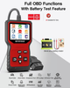 Автосканер MOTOPOWER MP69033 Pro OBD2 с тестером аккумулятора 12 В, TFT 2,8″, Live Data, проверка генератора, красный - изображение 4