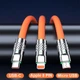 Кабель-тройник для быстрой зарядки Type-C/Lightning(IPhone)/Micro-usb 120w 6A (120 см) голубой, USB 3в1 - изображение 4