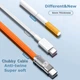 Кабель-тройник для быстрой зарядки Type-C/Lightning(IPhone)/Micro-usb 120w 6A (120 см) голубой, USB 3в1 - изображение 6
