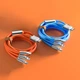 Кабель-тройник для быстрой зарядки Type-C/Lightning(IPhone)/Micro-usb 120w 6A (120 см) голубой, USB 3в1 - изображение 7