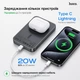Повербанк HOCO J160A 10000 мАч MagSafe 15W, Power Bank с беспроводной зарядкой, PD 20W, USB-C, LED индикатор, для iPhone 12/13/14/15/16 Серый - изображение 4