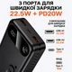 Повербанк HOCO J154A Victorious 20000 мАч 22.5W PD 20W, внешний аккумулятор с быстрой зарядкой, 2×USB, USB-C, LED-дисплей Черный - изображение 3