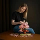 Великий конструктор Будинок на дереві бузкової сакури з LED підсвіткою 2150 деталей Сакура, інтер'єрний конструктор-нічник Рожевий - зображення 9