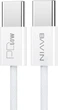 Кабель Bavin CB325-2M-CC Super Fast Charging 60W Type-C/Type-C 2 м White (CB325-2M-CC WH) - изображение 1