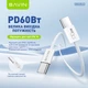 Кабель BAVIN CB325-2M-CC SUPER FAST CHARGING 60W Type-C/Type-C 2M White - изображение 4