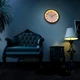 Часы настенные бесшумные с LED подсветкой LOSSO LN-30 "Light Night" белые (черный ободок) - изображение 4